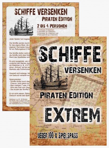 Schiffe versenken - Piraten Edition - EXTREM 2-4 Spieler