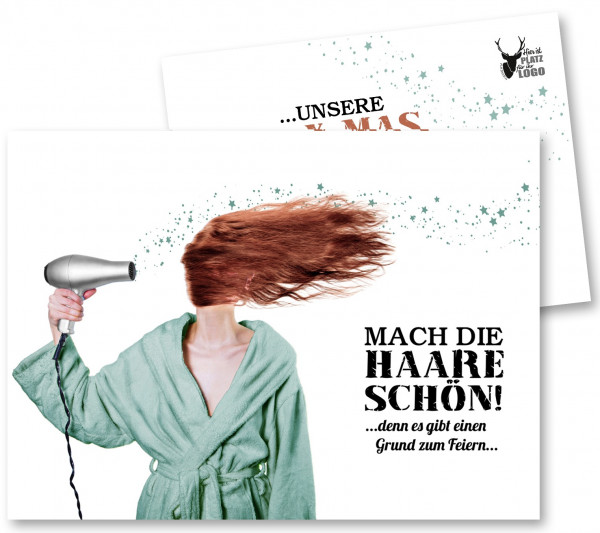 Lustige Weihnachtskarten Dankeschön Karten für Teamkolleben Mitarbeiter, personalisierbarer Text und Firmenlogo