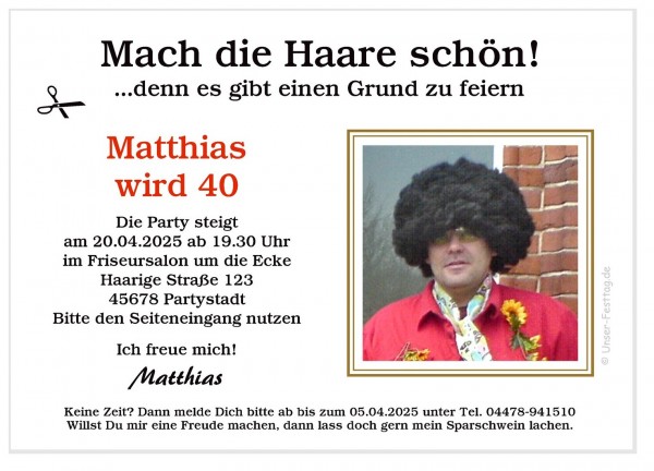Lustige Geburtstagseinladung Mit Spruch Foto