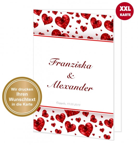 Große Glückwunschkarte Standesamtliche Hochzeit