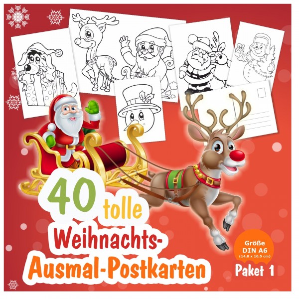 Weihnachtskarten Postkarten Kinder Lustig Originell