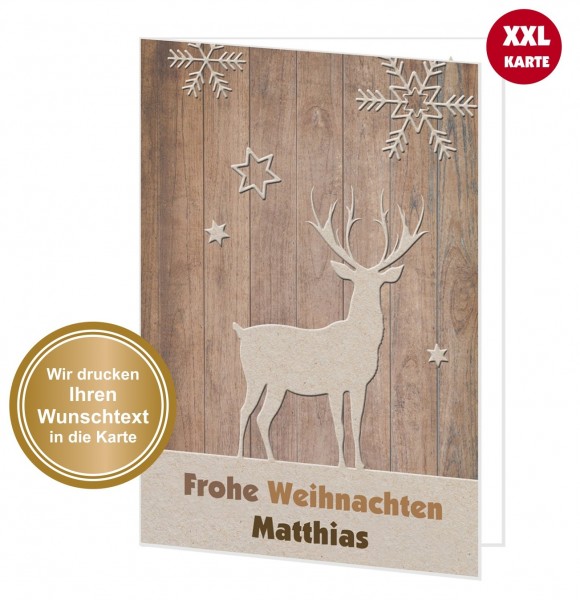 Xxl Weihnachtskarte Rentier Designkarte