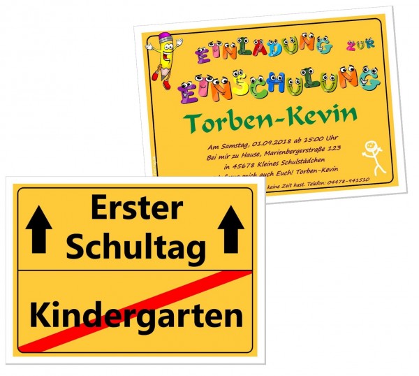Einladungen Zur Einschulung Kinder