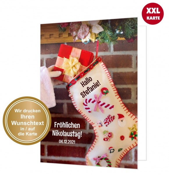 Xxl Klappkarte Schöner Nikolausstiefel