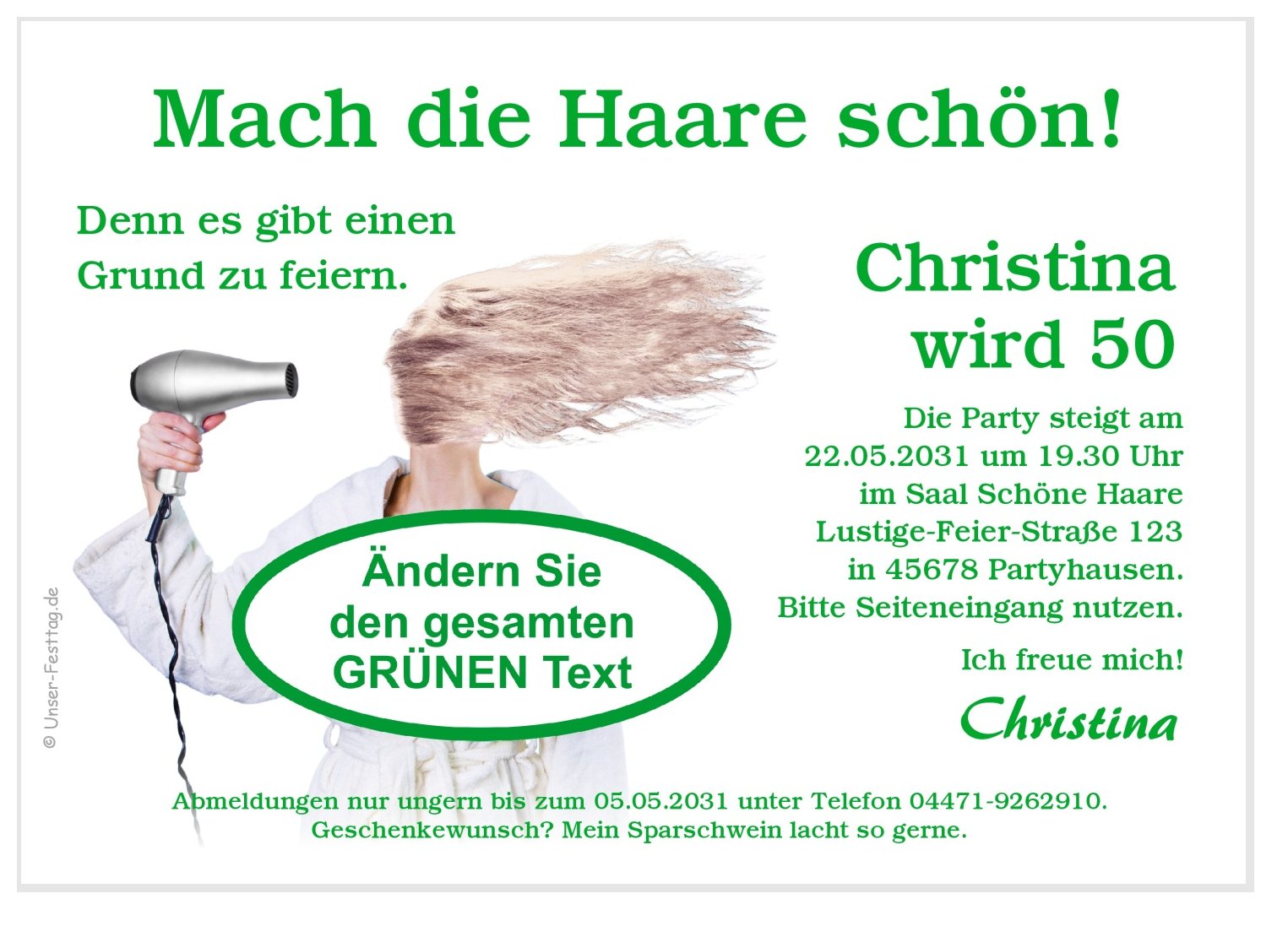 Lustige Geburtstagseinladungen mit humorvollen Sprüchen! UnserFesttag