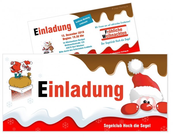 Weihnachtsfeier Einladung Firma Verein