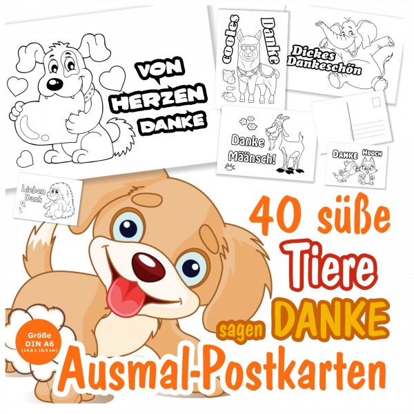 Dankeskarten Dankeschön Postkarten Tiere Sagen Danke