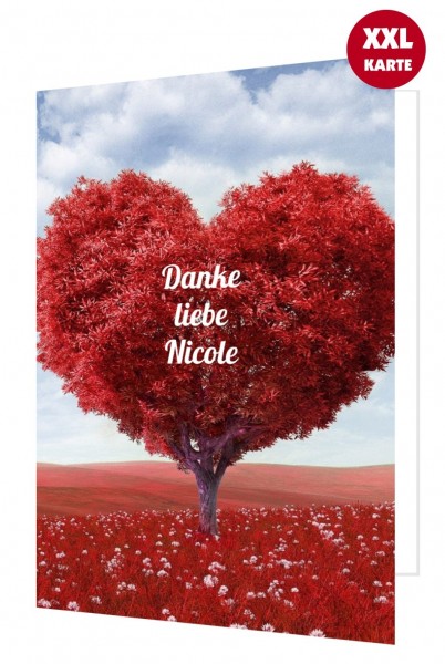 Dankeskarte mit Wunschtext! Text änderbar, Mustertext zum ändern vorhanden.