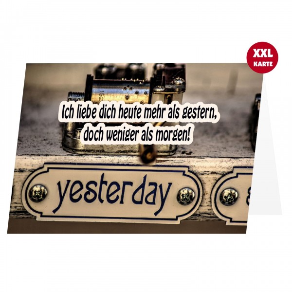 Karte Grosse Liebe Mehr Gestern Tag