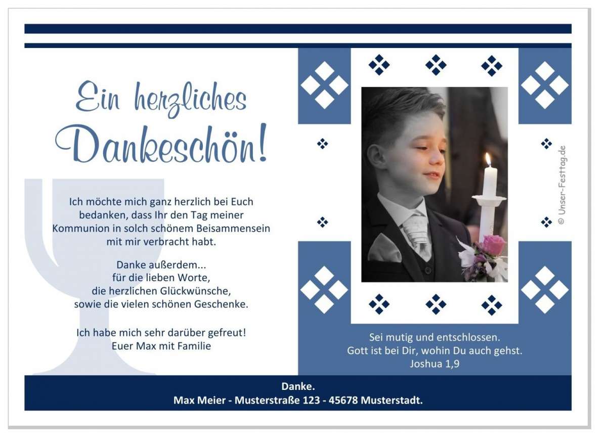 Schöne und edle Danksagungen zur Kommuniion | Unser-Festtag