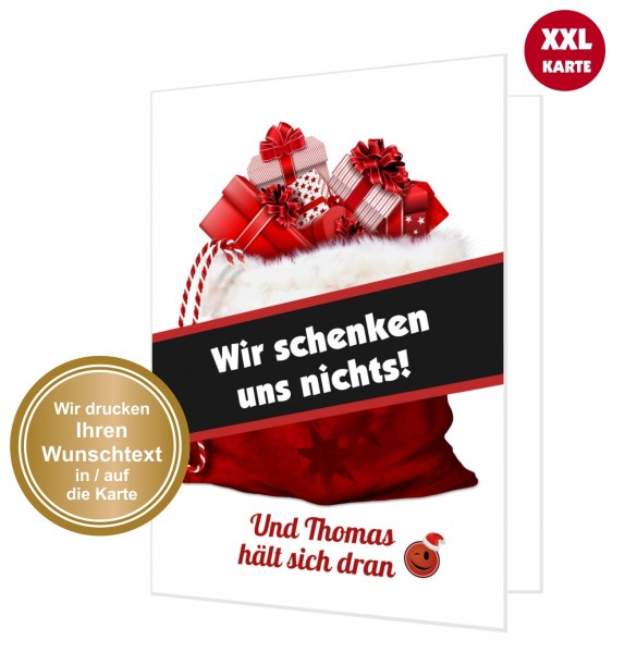Lustige Karte Wir Schenken Uns Nichts