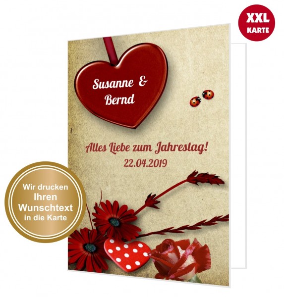 Xxl Glückwunschkarte Liebe Vintage