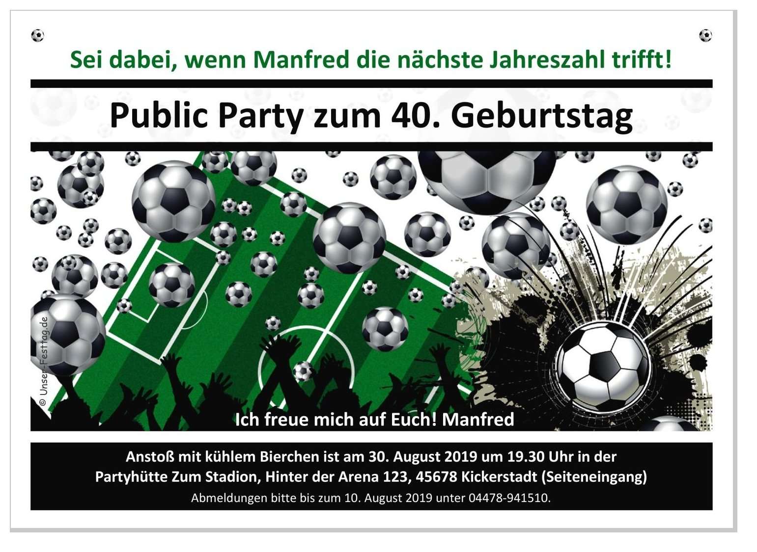 Einladungskarte Public Party