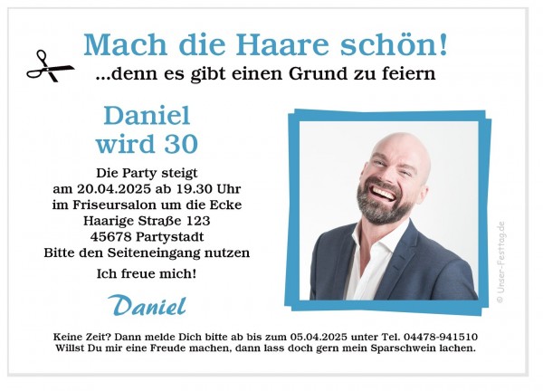 Lustige Geburtstagseinladung Männer Foto