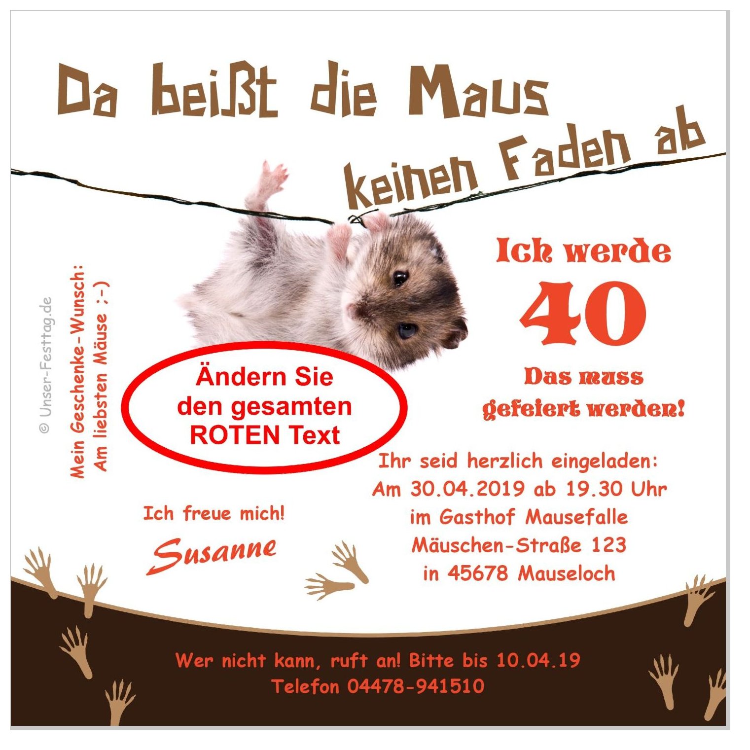 Maus Am Faden Nr 2