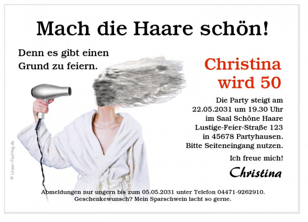 Lustige Geburtstagseinladungen mit humorvollen Sprüchen! UnserFesttag