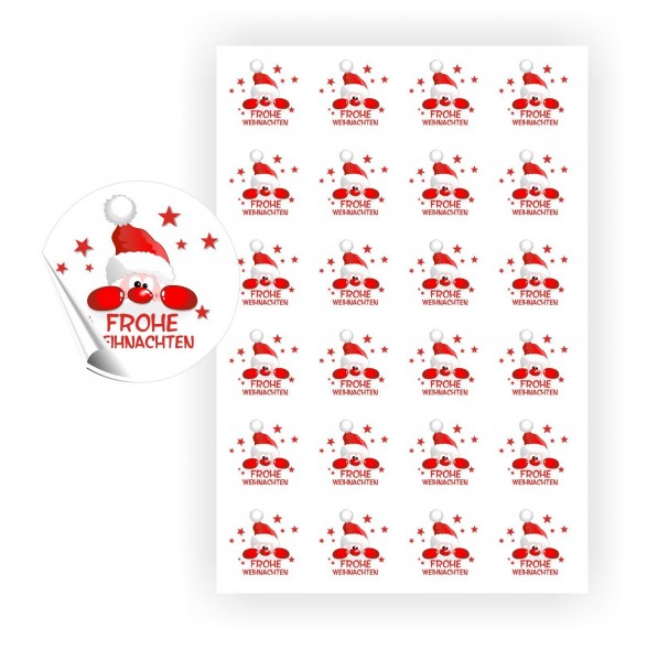 Aufkleber Weihnachtsmann Nikolaus Sticker