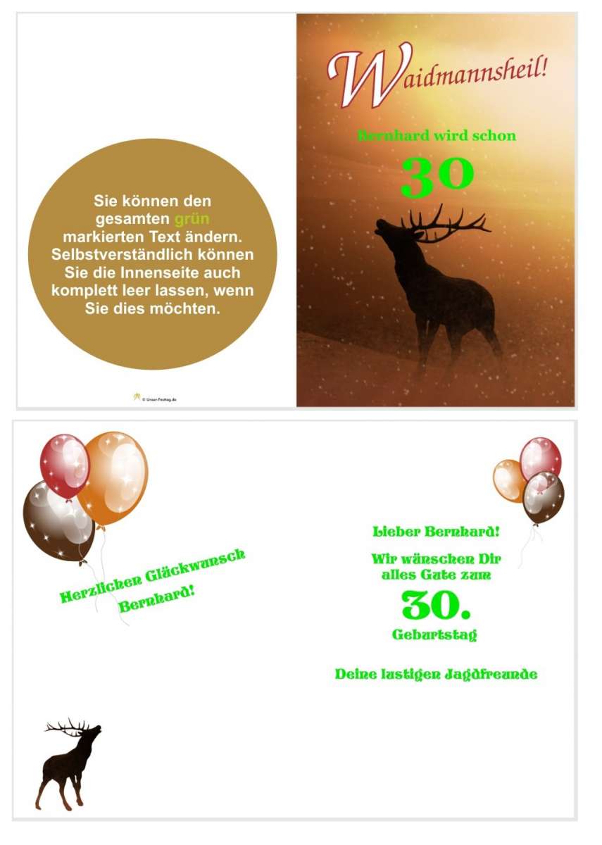 Whitman And Daughter Geburtstagskarte Mit Hirsch – Premium-Karte Für Viele Anlässe
