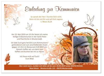 Kommunionseinladungen Für Jungen – 16 Karten + Umschläge, Mit Fotobereich, A6, 300 G/m², Aus Italien