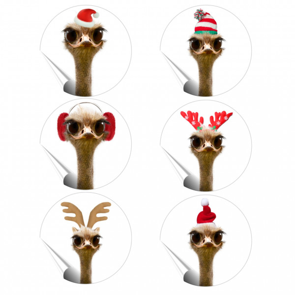 144 Aufkleber Weihnachts-Strauß