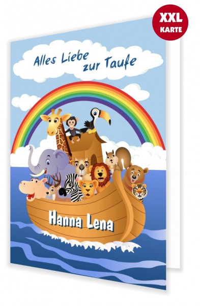 Extra Große Taufkarte Wunschtext Name Kind